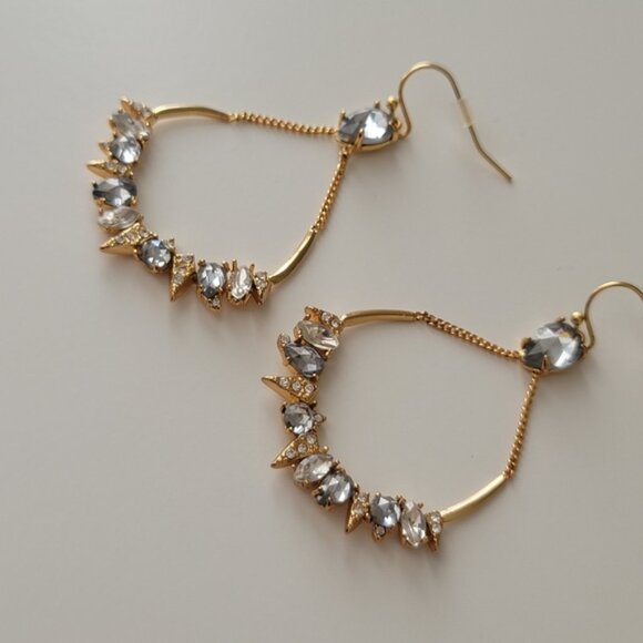 Alexix Bittar luxury big dangle earrings in gold - Picture 3 of 5